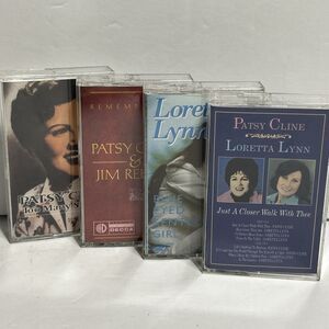 Set of 4 Patsy Cline/Loretta Lynn/Jim Reeves Cassette Tapes